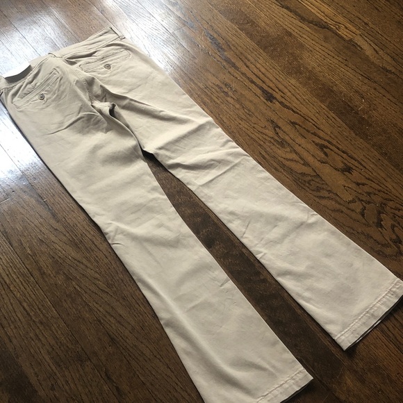 3/$10 American Eagle Outfitters Kick Boot Super Stretch Fit & Flare Khaki Chinos - Picture 7 of 7